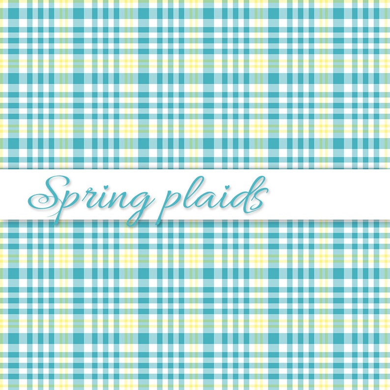 Spring Plaids, Digital Easter Paper, Digital Plaid Paper, Spring Patterns, Scrapbook Paper, Easter Plaid Paper, Commercial Use, Item PS61 image 10