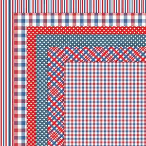 Patriotic Mix Papers, 4th of July Papers, Stars Clipart, Independence Day, Scrapbook Papers, Utilisation commerciale, Téléchargement instantané, Item PS29 image 6