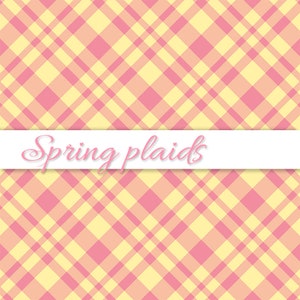 Spring Plaids, Digital Easter Paper, Digital Plaid Paper, Spring Patterns, Scrapbook Paper, Easter Plaid Paper, Commercial Use, Item PS61 image 7