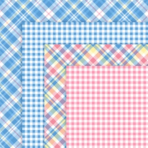 Spring Plaids, Digital Easter Paper, Digital Plaid Paper, Spring Patterns, Scrapbook Paper, Easter Plaid Paper, Commercial Use, Item PS61 image 2