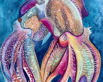 Giant Cuttlefish Original Watercolour Painting