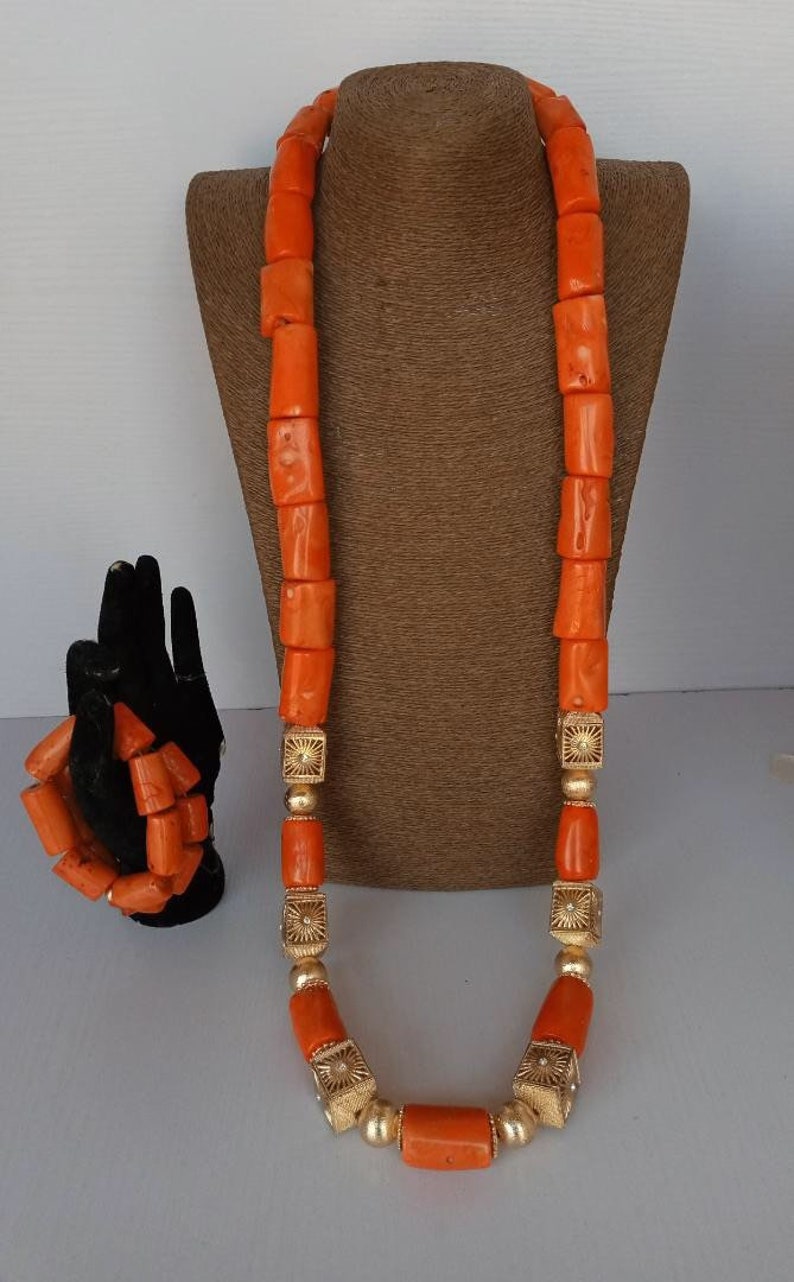 Coral Beads in Benin or Italian Original Coral Bead Etsy