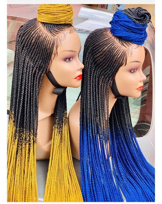 Accessoires Haaraccessoires Haarspelden Nigeriaanse handgemaakte Afrikaanse vlechten klaar om pruiken te dragen kort gevederd haar pruik enkele twist veren stijl gescheid 