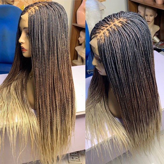Original African Hand braided wigs. African Handmade Braided Lace Wigs - Etsy Israel main image 4