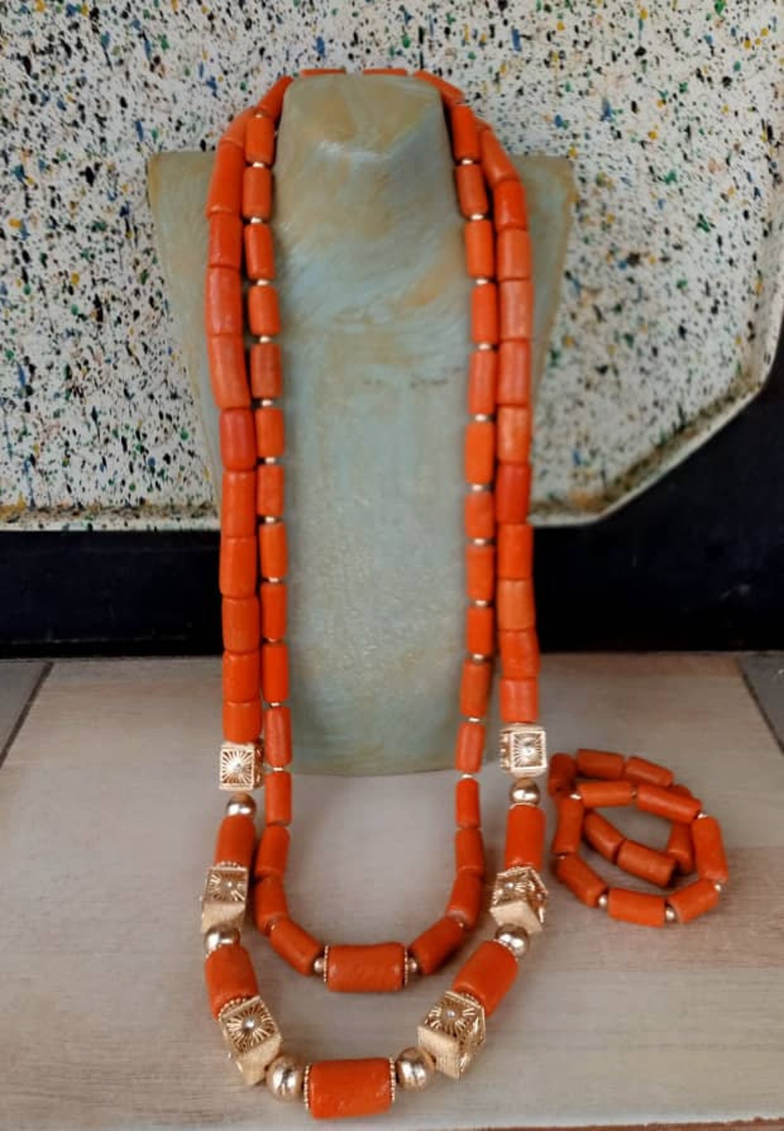 Coral Beads in Benin or Italian Original Coral Bead Etsy