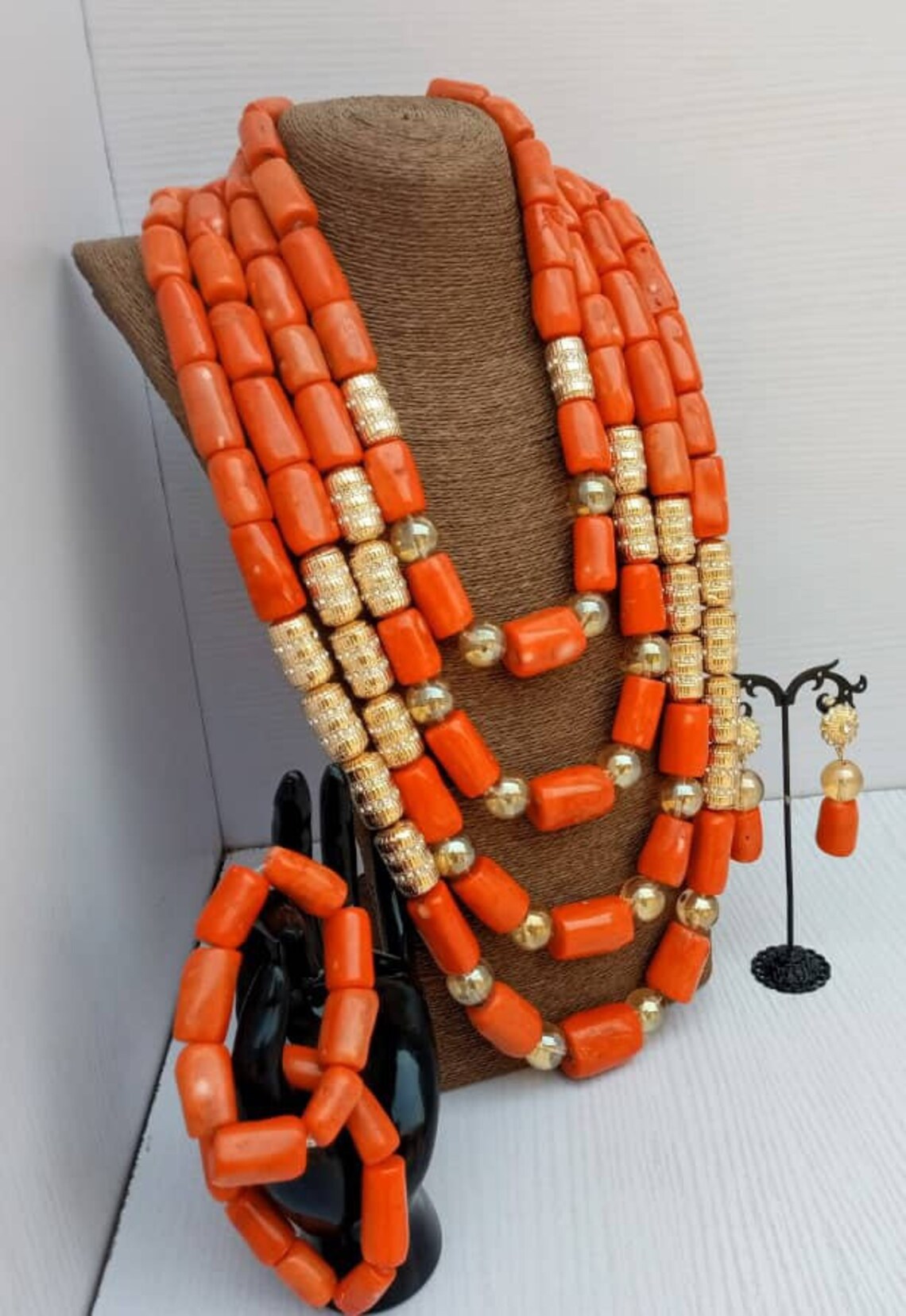 Coral Bead Set Jewellery for Him and Her in Benin Coral or Etsy