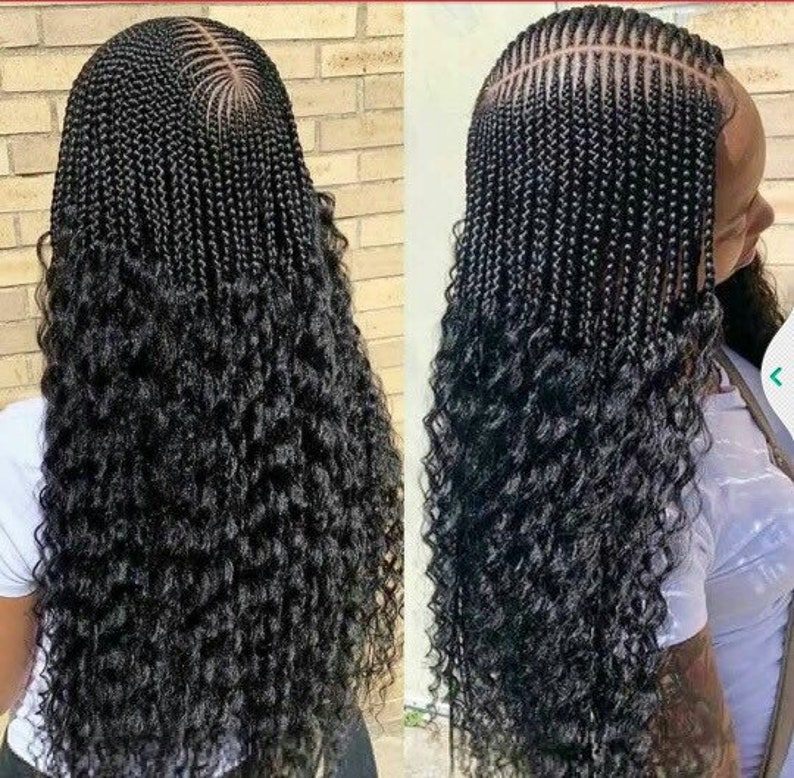 Nigerian Handmade African Braided Lace Wig Ready to Wear Wigs Etsy