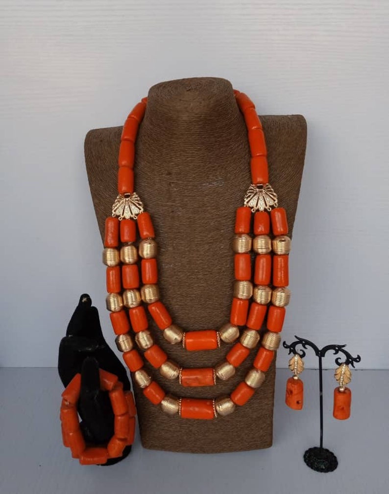 Coral Beads in Benin or Italian Original Coral Bead Etsy