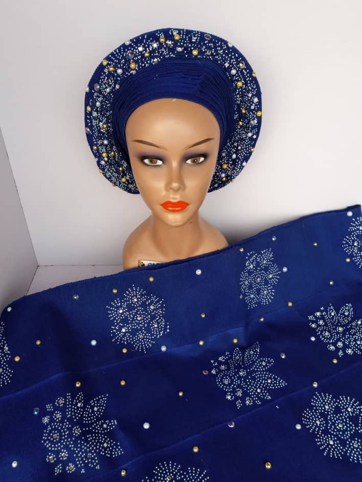 Royal Blue Handmade Ready to wear African Embellished Auto Etsy