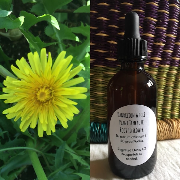 2 OZ Dandelion Whole Plant Tincture Root to Flower