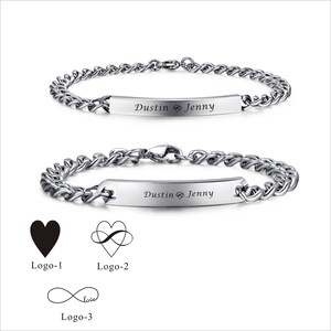 Personalized Love Bracelet. I LOVE YOU Bracelet , Matching Bracelet. Men&#39;s , Women&#39;s Paired Set Bracelets-Valentine&#39;s day gift for couples