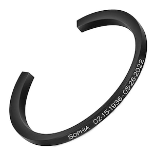 Personalized Engraved Urn Bracelet Cremation Bracelet for Ashes Memorial Ashes Bracelet Openable Cuff Bangle Women Bracelet