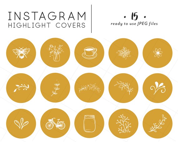 yellow instagram highlight covers free