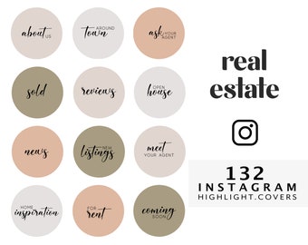 Instagram Story Highlight Icons Real Estate Instagram | Etsy