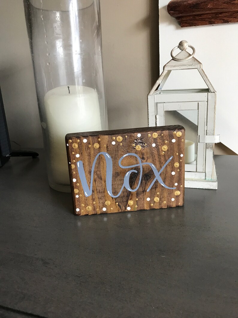 magical Nox small wood sign home decor spell fandom table sign birthday gift