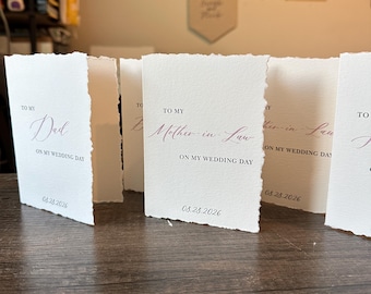 Set of blank calligraphy thank you cards for weddings to give to your mom, husband, etc.