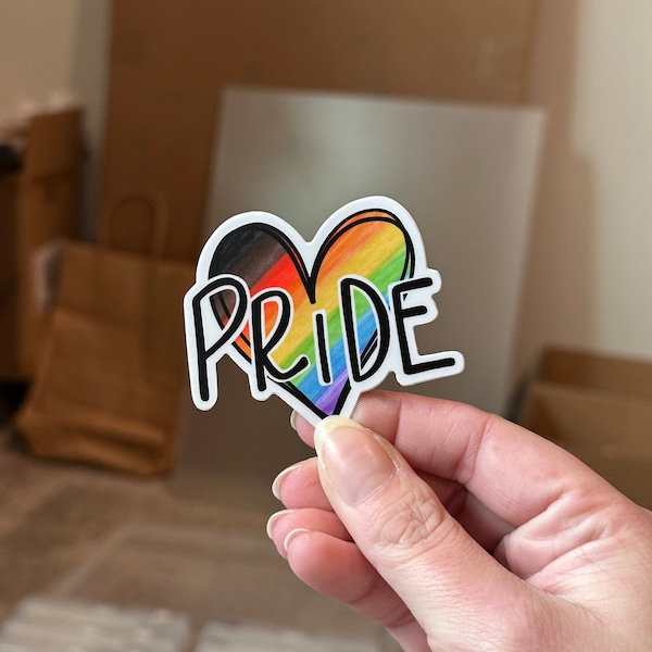 STICKER, POC pride, LGBTQ, poc rainbow, ppof, lucky shadow shop, friend gift, ally