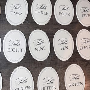 Printed oval elegant black and white numbers on thick paper 4x6 bild 5