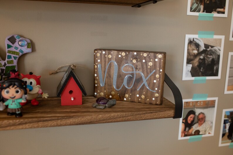 magical Nox small wood sign home decor spell fandom table sign birthday gift