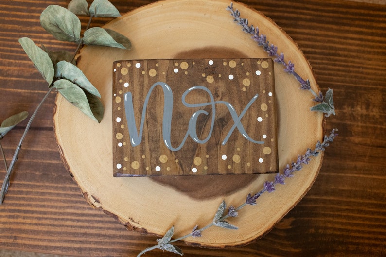 magical Nox small wood sign home decor spell fandom table sign birthday gift