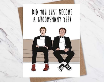 Step Brothers Wedding Card, Step Brothers Best Man Card, Funny Groomsman Card