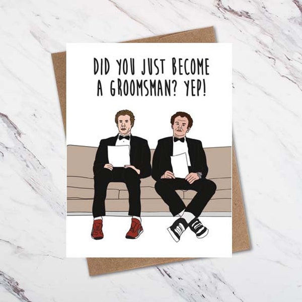 Step Brothers Wedding Card, Step Brothers Best Man Card, Funny Groomsman Card