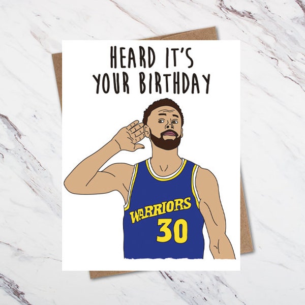 Stephen Curry Birthday Card Etsy
