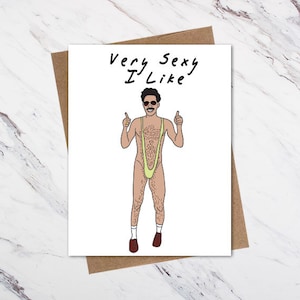 Borat Valentine Karte, sehr Sexy Valentinstag-Karte, Valentinstag-Karte