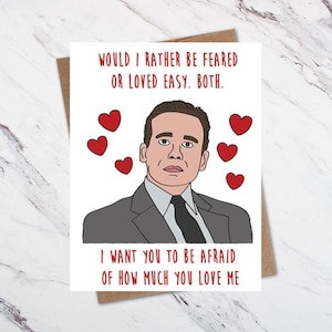 Michael Scott Valentijnskaart, Michael Scott liefdeskaart, grappige Valentijnskaart, de Office liefdeskaart