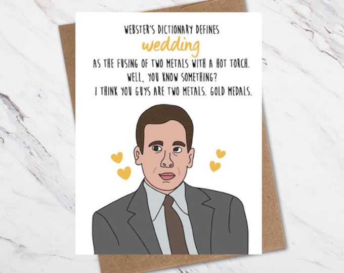 Michael Scott Wedding Card - Etsy