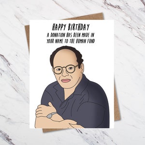 Carte d'anniversaire de George Costanza, carte de fonds humain