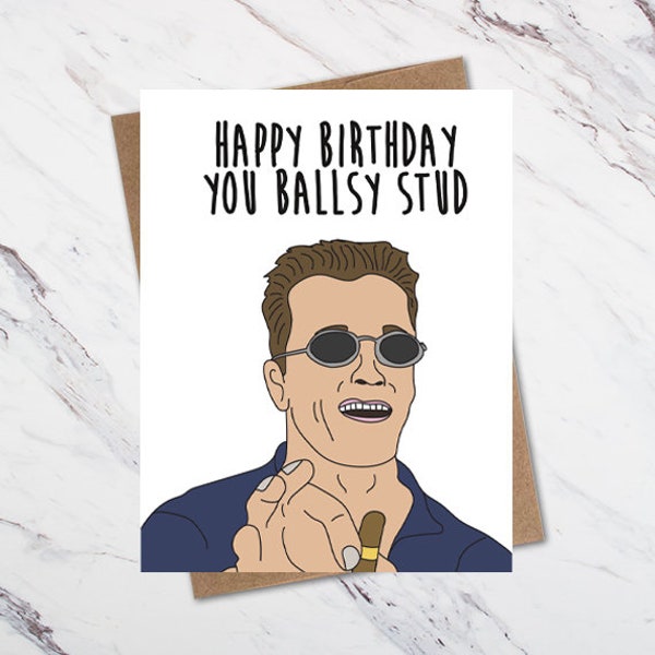 Arnold Schwarzenegger Birthday Card - Etsy