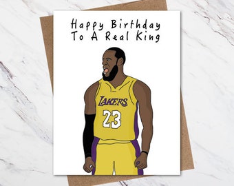 LeBron James Birthday Card, Basketball Fan Birthday Card