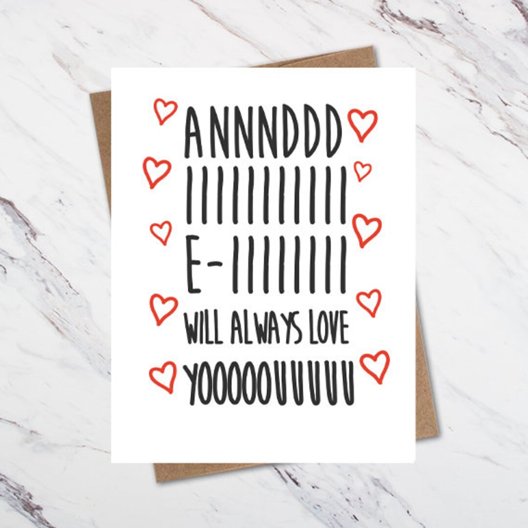 Funny Love Card, Funny Valentine Card, I Will Always Love You Card - Etsy