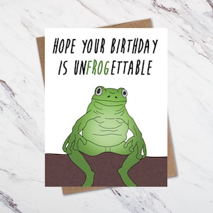 Carte meme grenouille, grenouille drôle, grosse grenouille