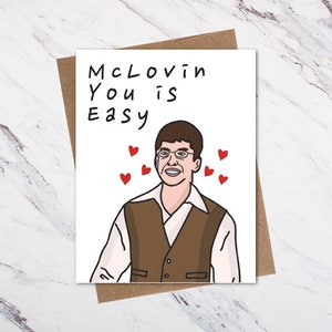 Carte Valentines, McLovin, Carte d’amour Superbad, Carte Saint-Valentin Superbad, Carte McLovin Valentine