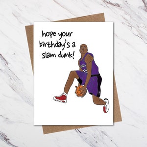 Biglietto di compleanno di Vince Carter, biglietto di compleanno dei Toronto Raptors, biglietto di compleanno per la pallacanestro