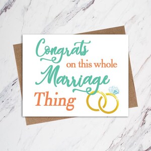 Funny Wedding Card, Wedding Congratulations Card