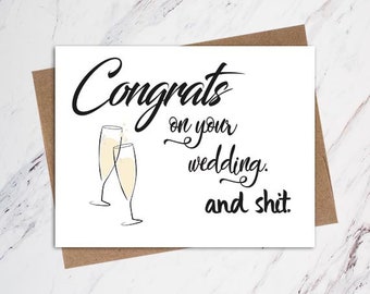 Wedding Congratulations Card, Congrats on your wedding