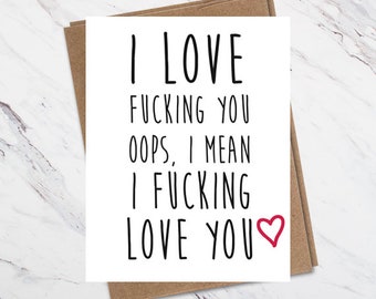 Funny Valentine Card, Funny Love Card, I Love You