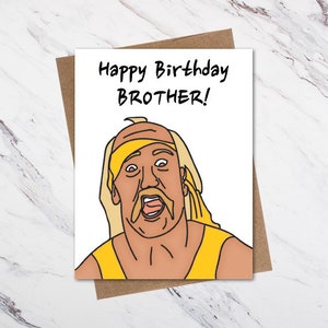 Carte d'anniversaire Hulk Hogan, carte d'anniversaire catch
