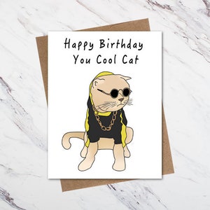 Carte d’anniversaire de chat, carte d’anniversaire de chat frais