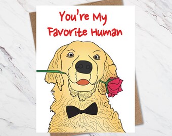 Cute Dog Valentine Card, Dog Love Card, Funny Dog Love Card