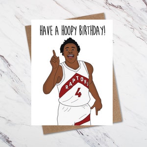 Carte d’anniversaire des Raptors de Toronto, carte d’anniversaire Scottie Barnes