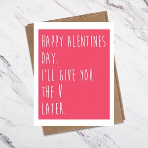 Funny Valentine Card, Happy Alentines, Valentines Card for him