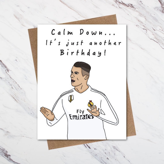Carte D Anniversaire Ronaldo Carte D Anniversaire De Etsy