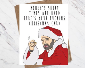 Funny Christmas Card, Bad Santa Christmas Card