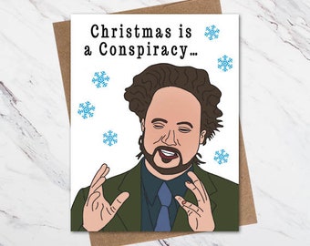 Funny Christmas Card, Christmas Conspiracy Card