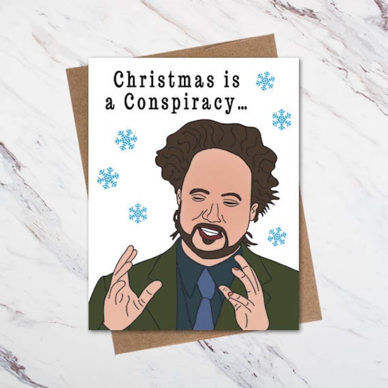 Funny Christmas Card, Christmas Conspiracy Card image 1