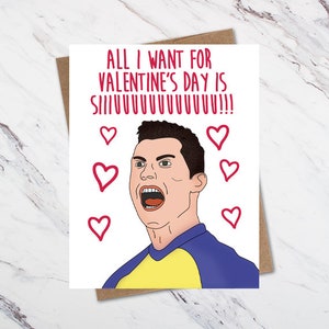 Carte de Saint-Valentin Ronaldo, Carte de Saint-Valentin Cristiano Ronaldo, Carte de Saint-Valentin de football